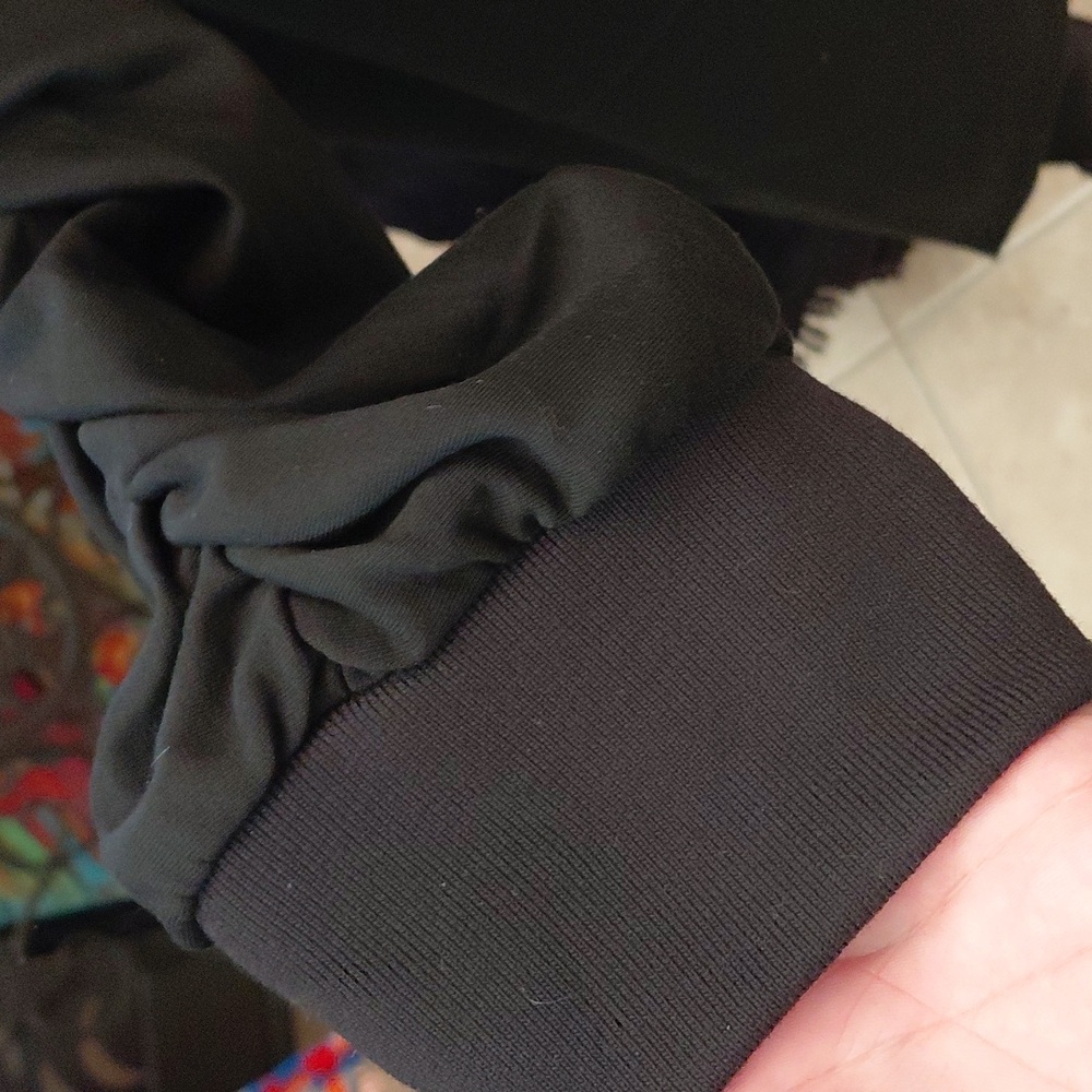 FOXBLOOD 3X WREN ASYMMETRICAL FLEECE CARDIGAN BLACK - Picture 8 of 9